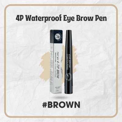4-Point Waterproof Eyebrow Pencil (Brown)