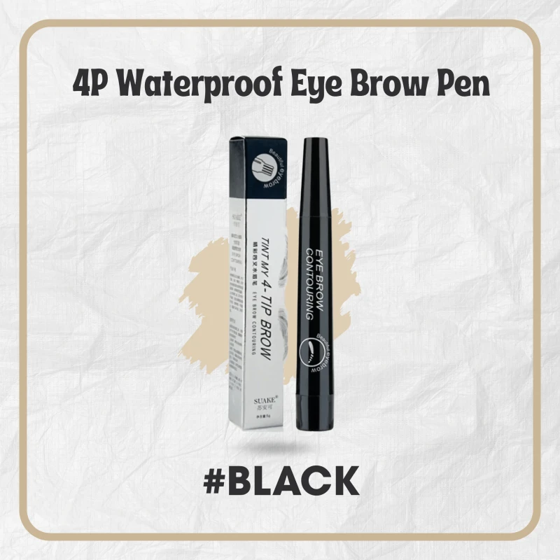 4-Point Waterproof Eyebrow Pencil (Black)
